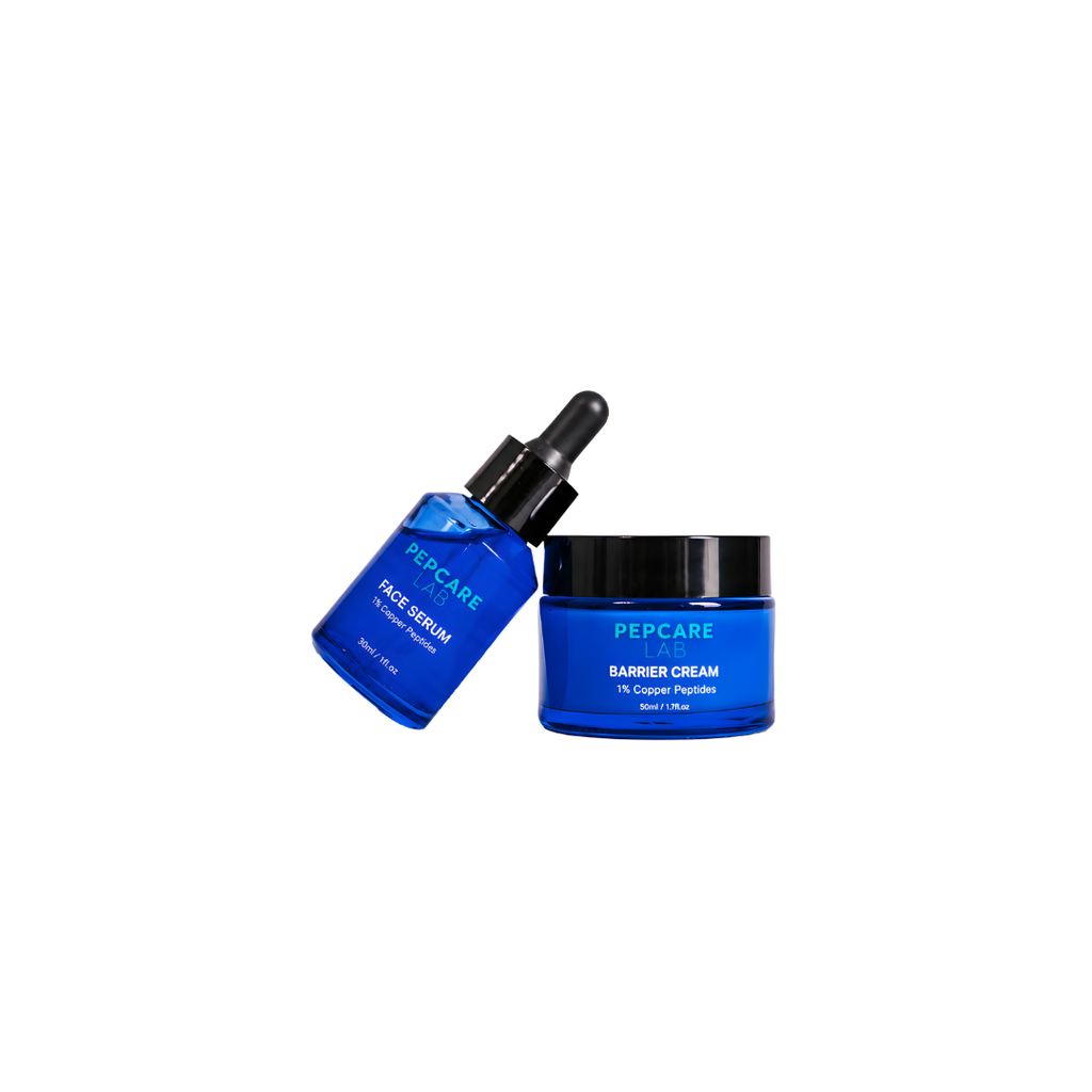 Pepcare Lab copper peptide Face Serum and Barrier Cream skincare set