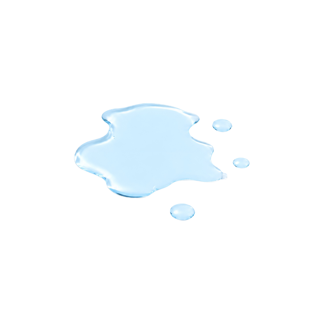 Pale blue Pepcare Lab Face Serum texture with droplets on white
